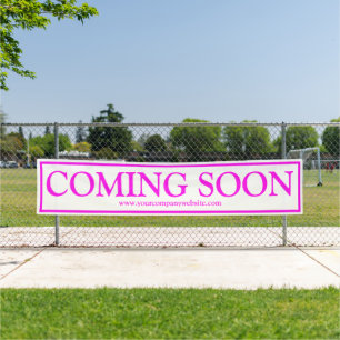 Banderoles Bright Neon Pink Business Bientôt Site Web