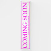 Banderoles Bright Neon Pink Business Bientôt Site Web (Vertical)
