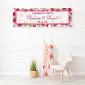 Banderoles Bright Pink Rose Wedding (En situation)