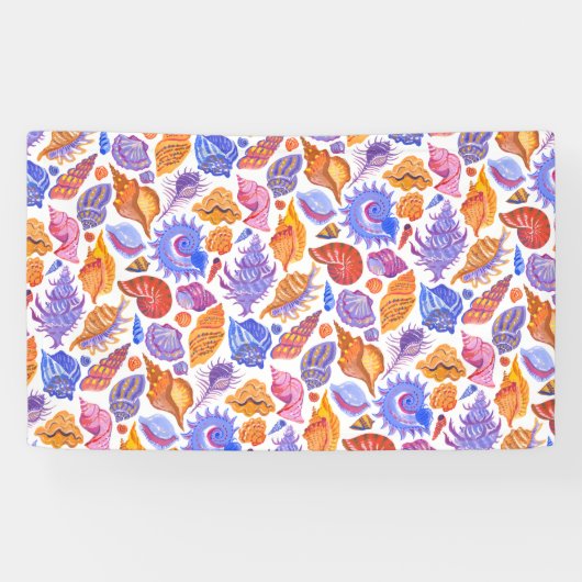 Banderoles Bright tropical seashell, main-drawn (Horizontal)