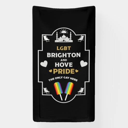 Banderoles Brighton et Hove Pride (Verticale)