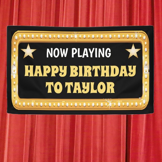 Banderoles Broadway Marquee avec texte personnalisé