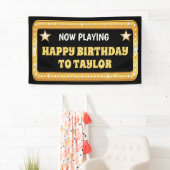 Banderoles Broadway Marquee avec texte personnalisé (En situation)