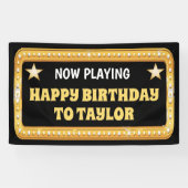 Banderoles Broadway Marquee avec texte personnalisé (Horizontal)