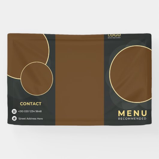 Banderoles Brochure de restaurant (Horizontal)