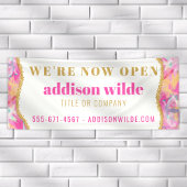 Banderoles Brochures colorées modernes Gold Business Banner