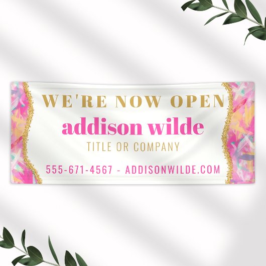 Banderoles Brochures colorées modernes Gold Business Banner