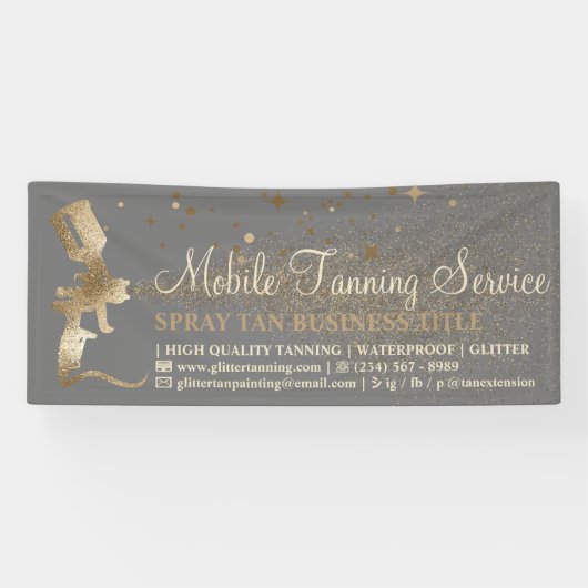 Banderoles Bronzage par pulvérisation Gray Gold Bronze (Horizontal)