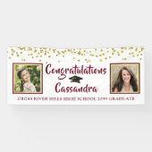 Banderoles Brosse Confetti Script Puis & Maintenant Photos Gr (Horizontal)
