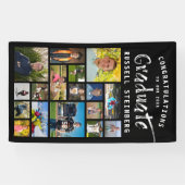 Banderoles Brosse moderne Stroke Graduate Photo Collage noir (Horizontal)