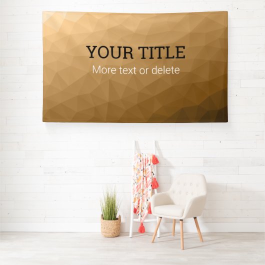Banderoles Brown geometric mesh Triangle custom text (Insitu)