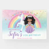 Banderoles Brown Princesse Unicorne Anniversaire Rainbow Bien (Horizontal)