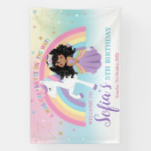 Banderoles Brown Princesse Unicorne Anniversaire Rainbow Bien (Verticale)