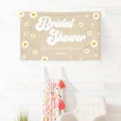 Banderoles Brown Tan Retro Daisy Fleur Fête des mariées flora (En situation)