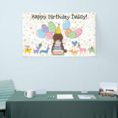 Banderoles Brown Tuxedo Cockapoo Cavapoo fête d'anniversaire  (Salon professionnel)