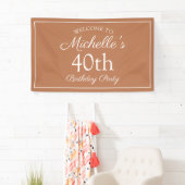 Banderoles Brown White fête du 40e anniversaire (En situation)