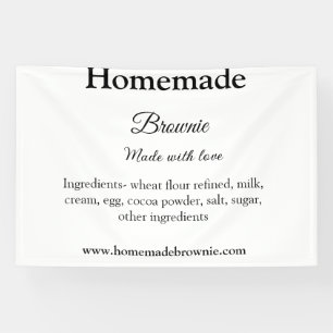 Banderoles Brownie fait maison avec amour ajoutez le texte du