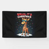 Banderoles Bruh C'est Noël Giraffe Dabbing Dabbing Long Sle (Horizontal)