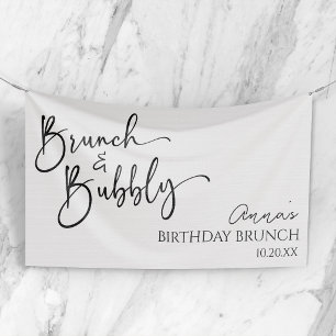Banderoles Brunch minimaliste et fête d'anniversaire de Bubbl