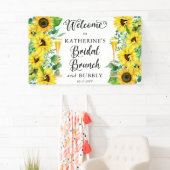 Banderoles Brunch nuptial et bulle de douche Boho Sunflowers  (En situation)