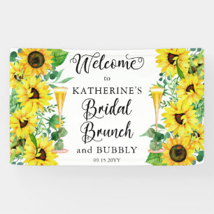 Banderoles Brunch nuptial et bulle de douche Boho Sunflowers 
