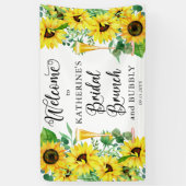 Banderoles Brunch nuptial et bulle de douche Boho Sunflowers  (Vertical)