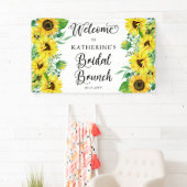 Banderoles Brunch nuptiale Douche Boho Sunflowers | Eucalyptu (En situation)
