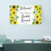 Banderoles Brunch nuptiale Douche Boho Sunflowers | Eucalyptu (Salon professionnel)