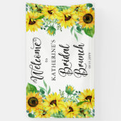 Banderoles Brunch nuptiale Douche Boho Sunflowers | Eucalyptu (Vertical)
