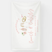 Banderoles brunch rose girly et douche bulle (Vertical)