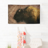 Banderoles Buffalo de bison de bois (En situation)