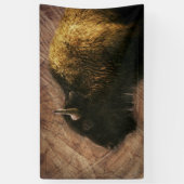 Banderoles Buffalo de bison de bois (Vertical)