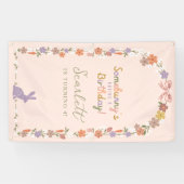 Banderoles Bunny de Pâques floral Somebunny a un anniversaire (Horizontal)