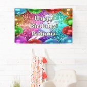 Banderoles Bunny Pom-pom girl personnalisées caractère annive (En situation)