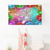 Banderoles Bunny Pom-pom girl personnalisées caractère annive (En situation)