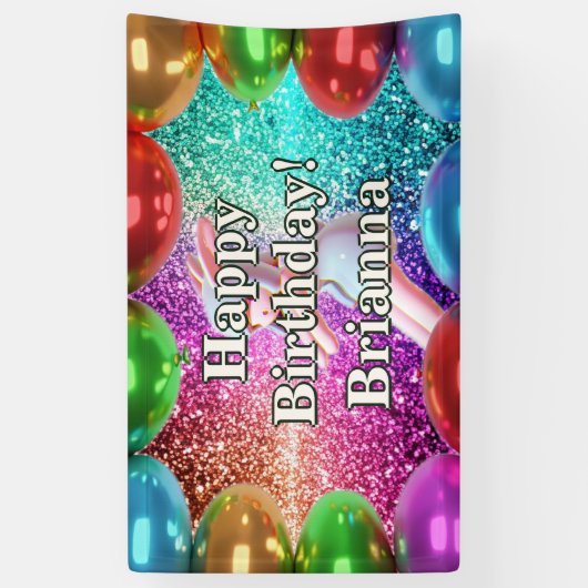 Banderoles Bunny Pom-pom girl personnalisées caractère annive (Vertical)