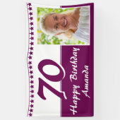 Banderoles Bunting Stars Photo 70th Birthday Party (Vertical)