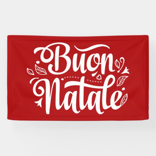 Banderoles Buon Natale Italian Merry Christmas (Horizontal)