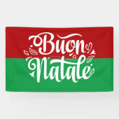 Banderoles Buon Natale Italien Joyeux Noël (Horizontal)