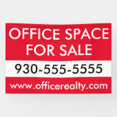 Banderoles Bureau minimal pour la vente Immobilier commercial (Horizontal)