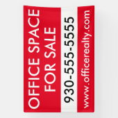 Banderoles Bureau minimal pour la vente Immobilier commercial (Verticale)