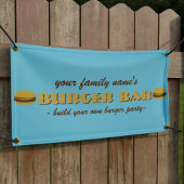 Banderoles Burger Bar Jardin Barbecue BBQ Party Banner