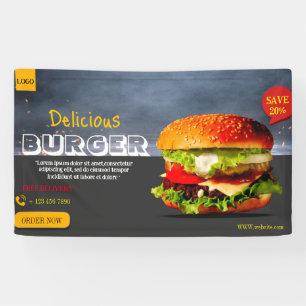 Banderoles Burger fast food barbecue Hamburger party mignonne