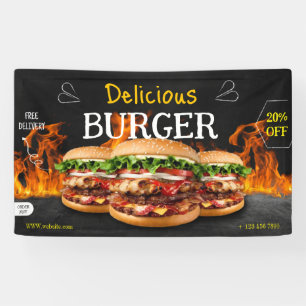 Banderoles Burger fast food barbecue Hamburger party mignonne