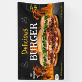 Banderoles Burger fast food barbecue Hamburger party mignonne (Vertical)