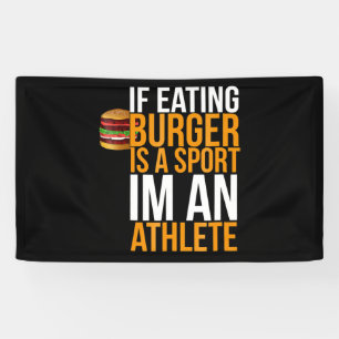 Banderoles Burger Hamburger BBQ Humour Funny Pun Idée cadeau