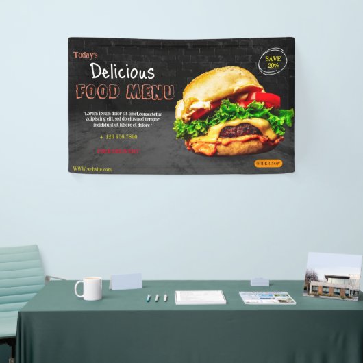 Banderoles Burger menu restauration rapide barbecue Hamburger (Salon professionnel)