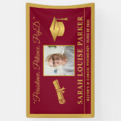 Banderoles Burgundy Et Gold PsyD Citation Photo Graduation 20 (Vertical)