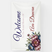 Banderoles Burgundy Navy & Blush Peony Baby Shower  (Vertical)