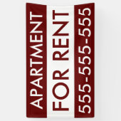 BANDEROLES BURGUNDY SIMPLE APPARTEMENT CONDO À LOUER (Vertical)